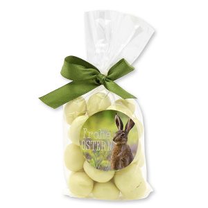 Frohe Ostern - Himbeeren in weißer Schokolade